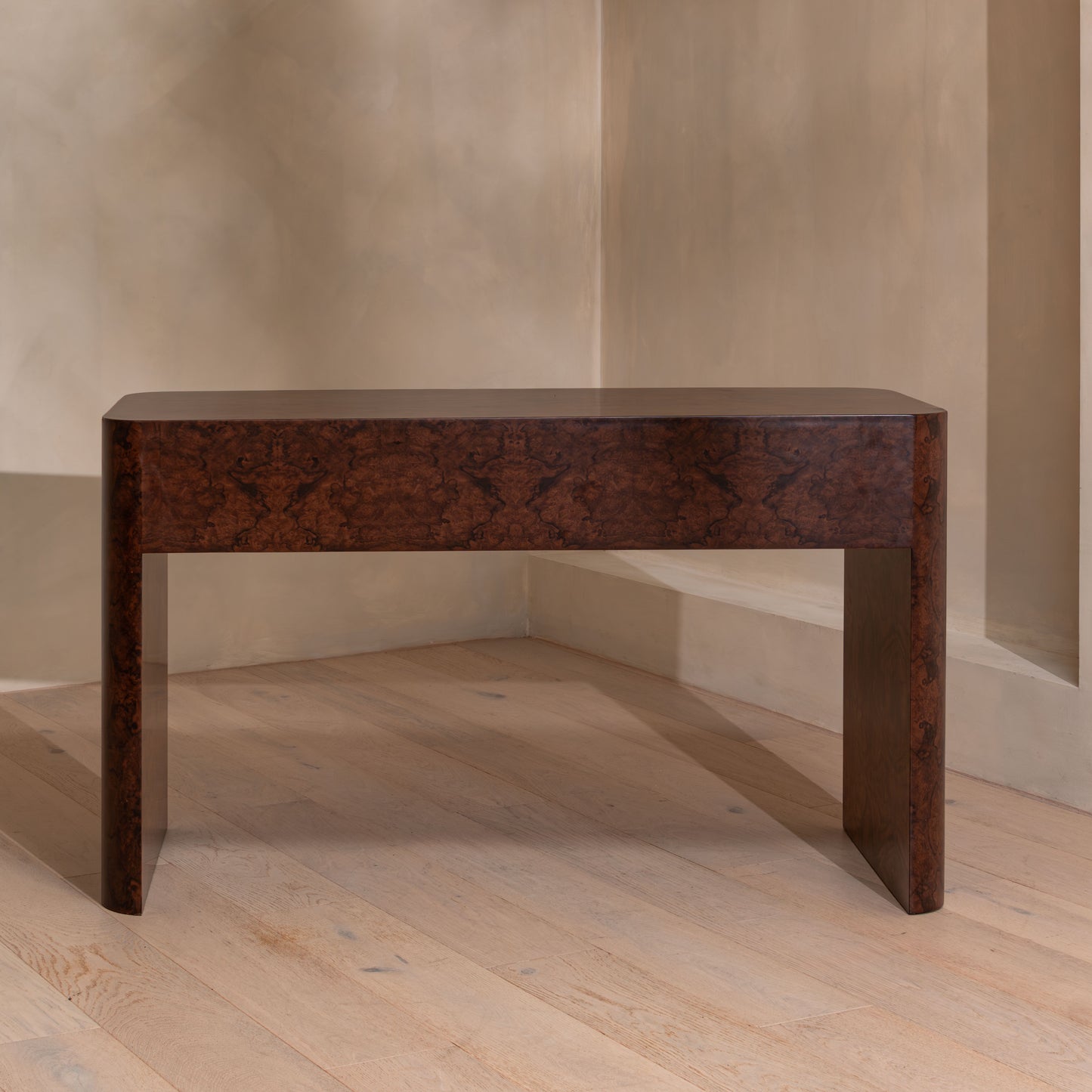 Abingdon Dressing Table | 1200 Wide Dark Burl, 2 Drawer