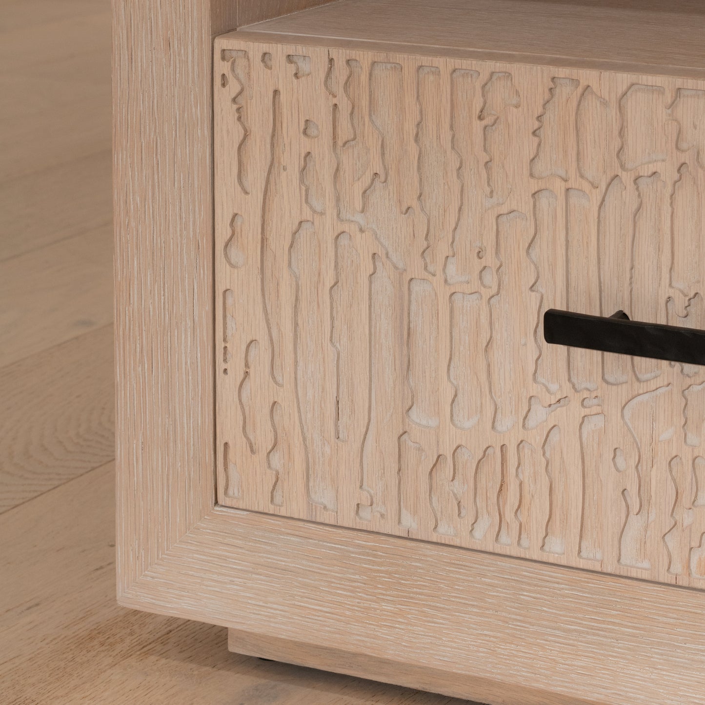 Arthur Bedside | 750 Wide White Washed Oak, 1 Drawer