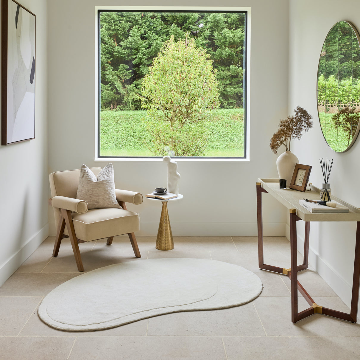 Whistle Feature Chair | 77 Wide, Mid-Century Velvet