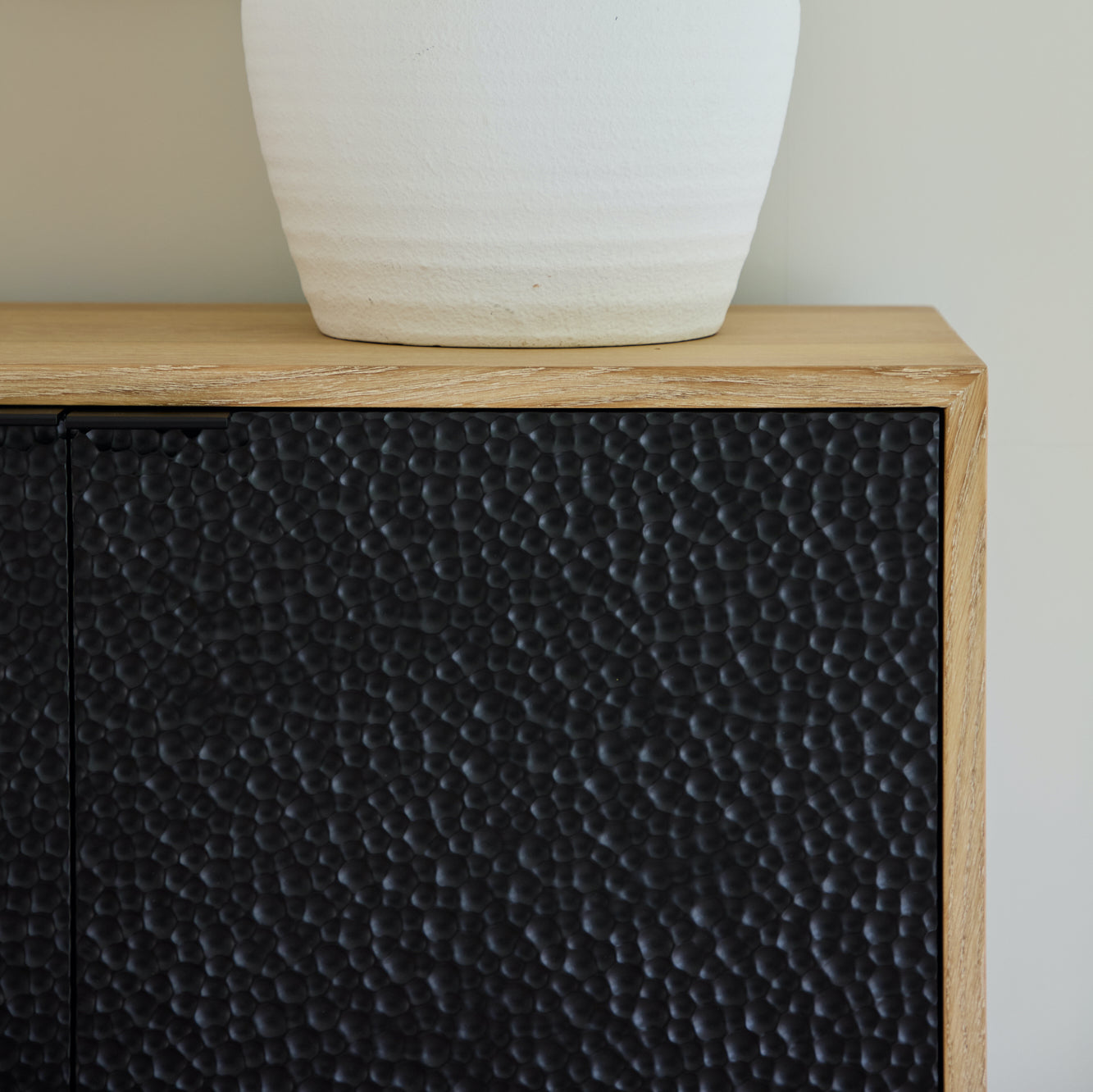 Denton Sideboard | 120 Wide, Wide Stained Oak & Black