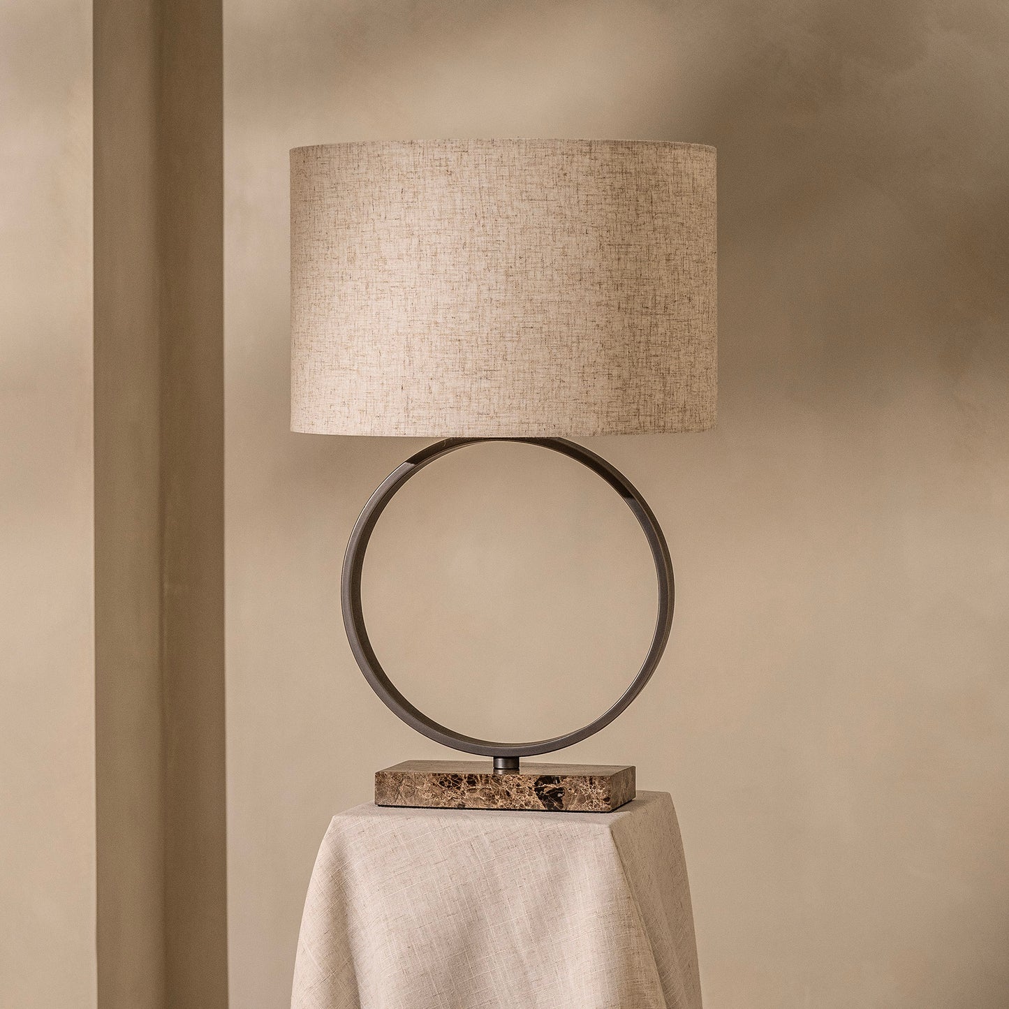 Wilton Table Lamp | 55 high, Brown Marble