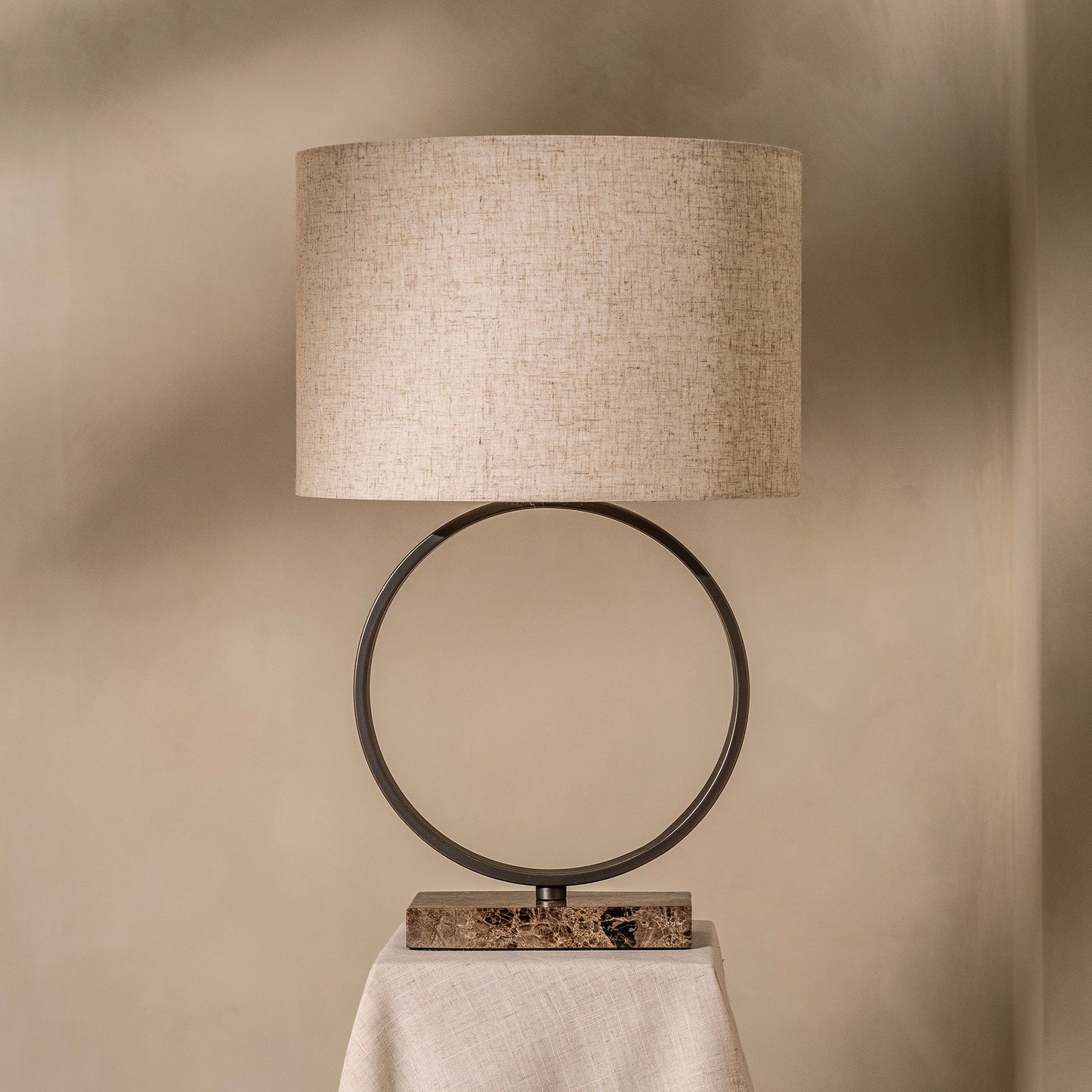 Wilton Table Lamp | 55 high, Brown Marble