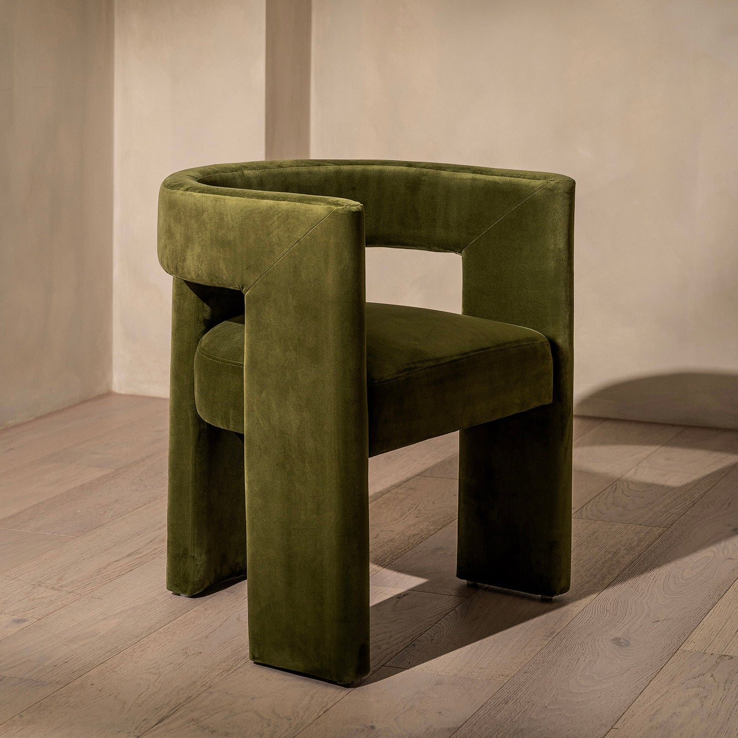 Albie Dining Chair | Dark Green Velvet