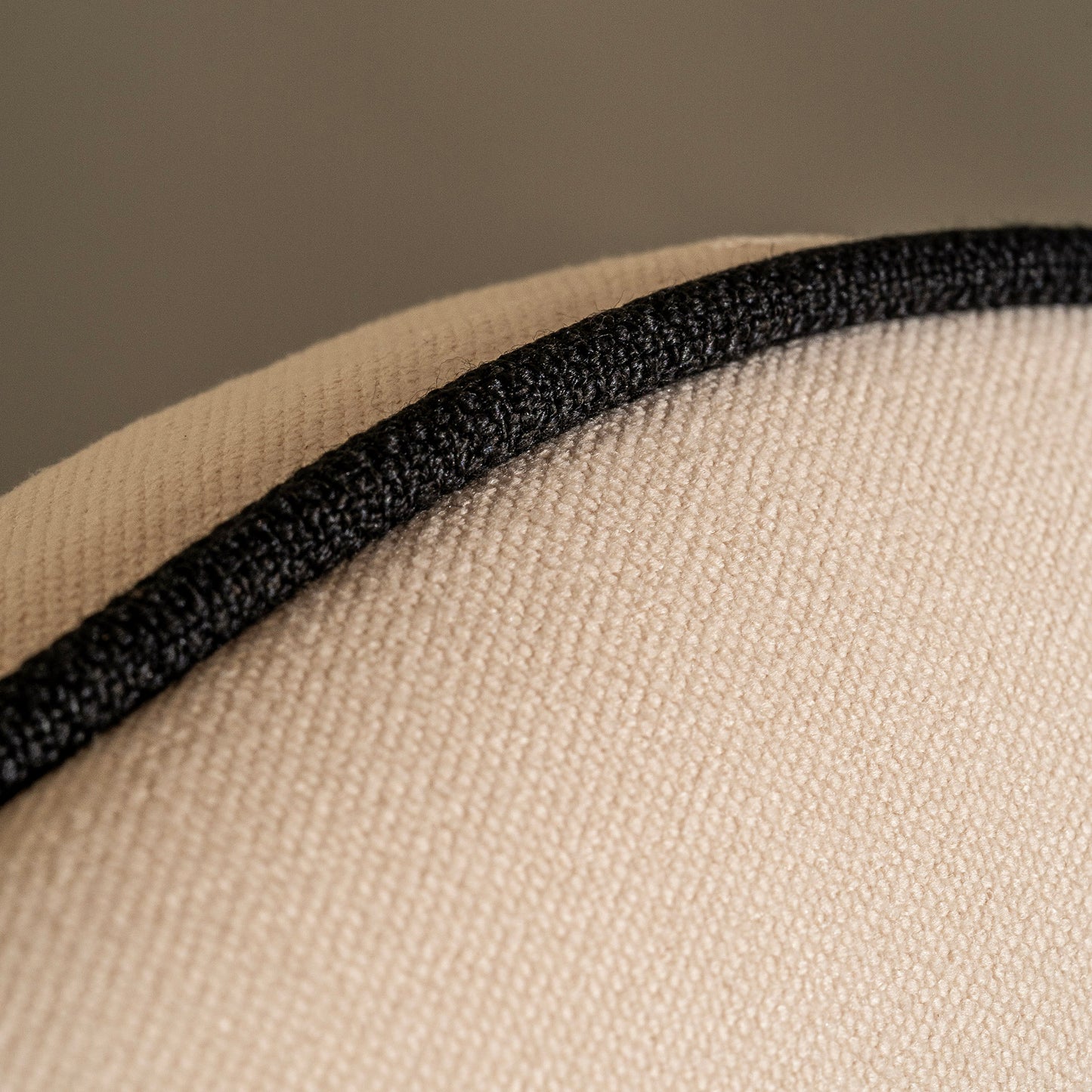 Capo Headboard | Black Piped & White Linen