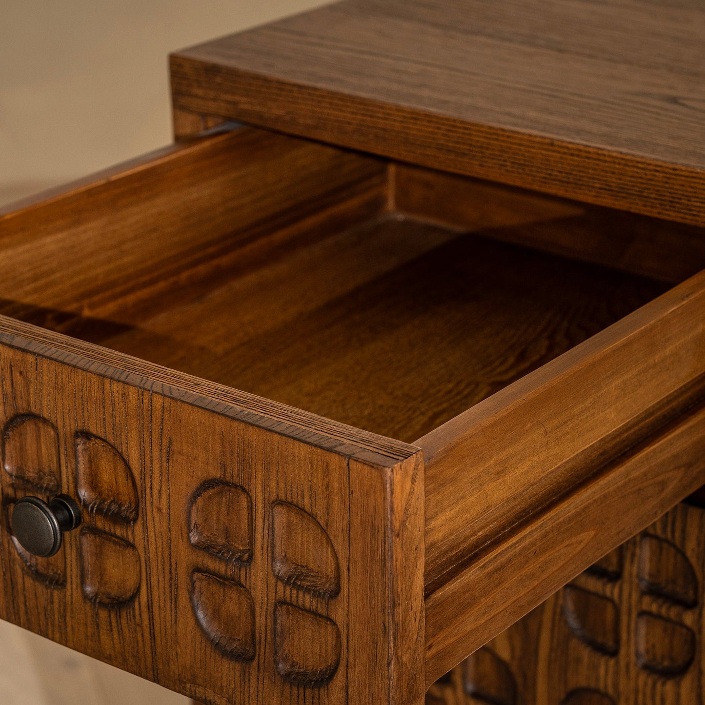 Hargate Desk | 1400 Wide Dark Chocolate Oak, 2 Drawer