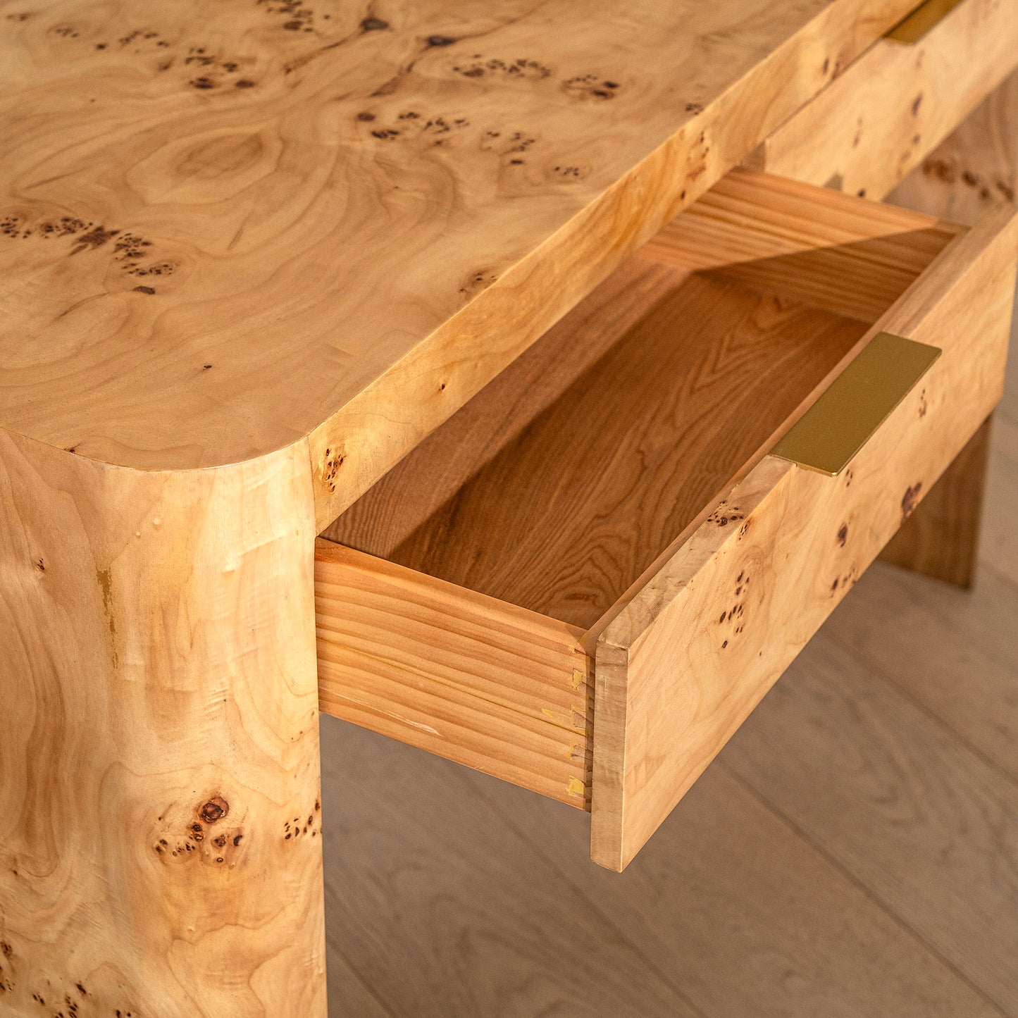 Thornhill Dressing Table | 1200 Wide Light Burl, 2 Drawer