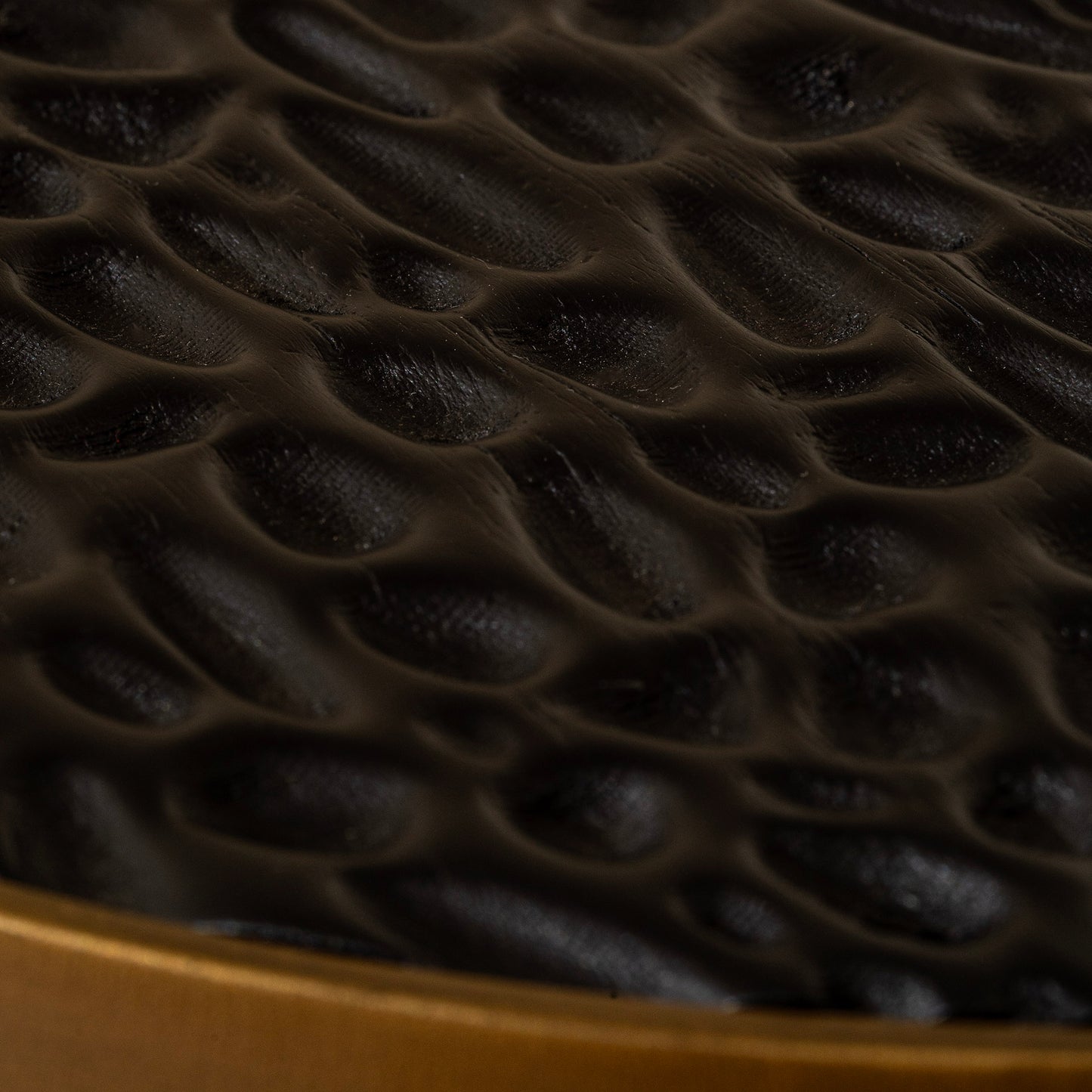 Bolsover Side Table | 350 Round | Black & Brass