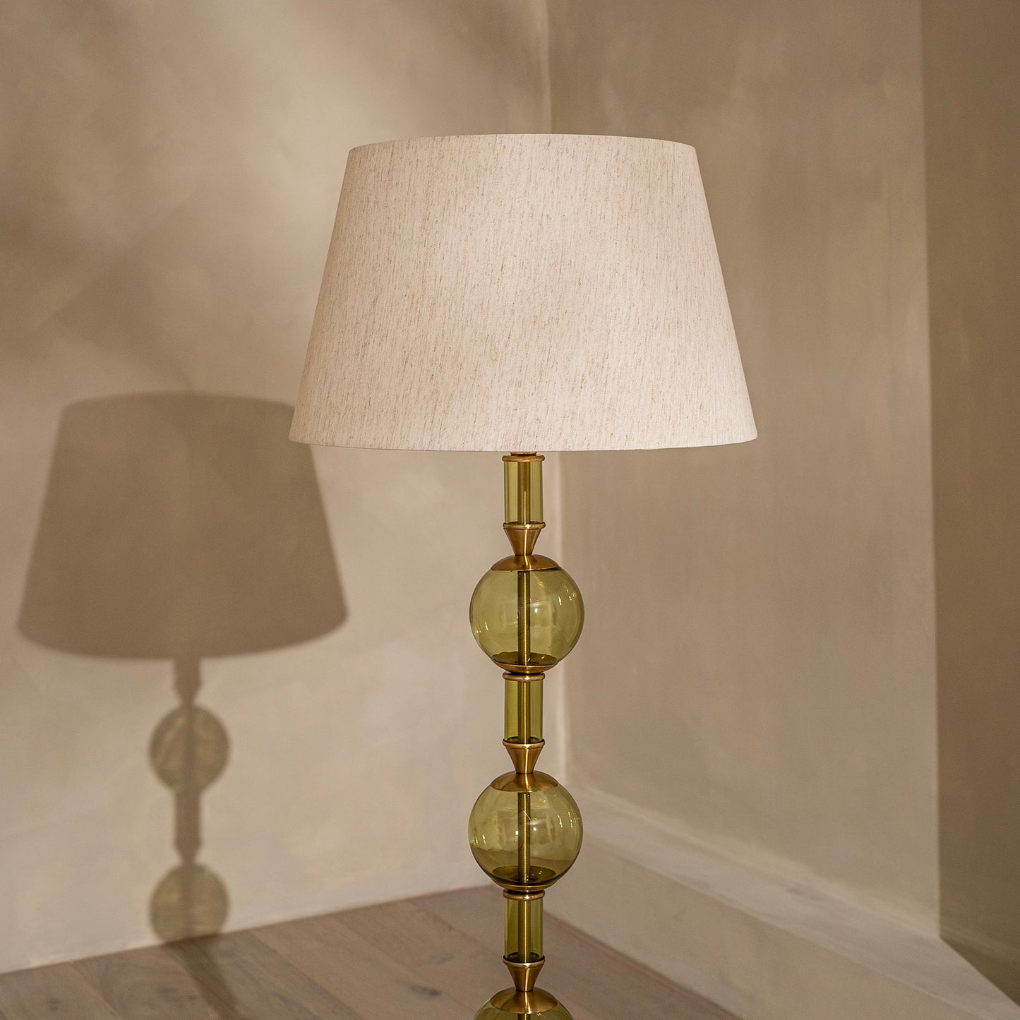 Edition Floor Lamp | 156 High, Olive Glass & Marble