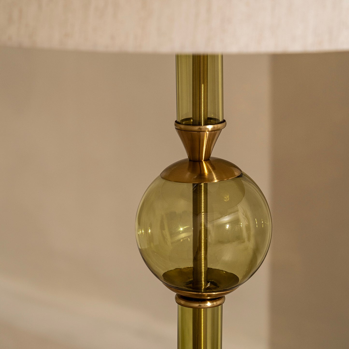 Edition Floor Lamp | 156 High, Olive Glass & Marble