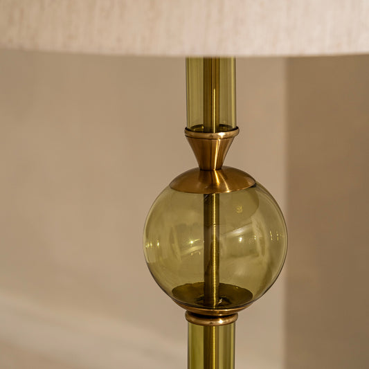 Edition Floor Lamp | 156 High, Olive Glass & Marble