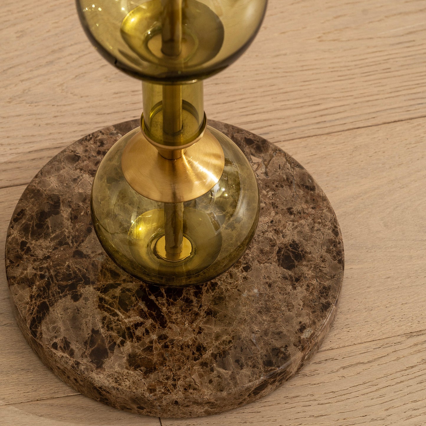 Edition Floor Lamp | 156 High, Olive Glass & Marble