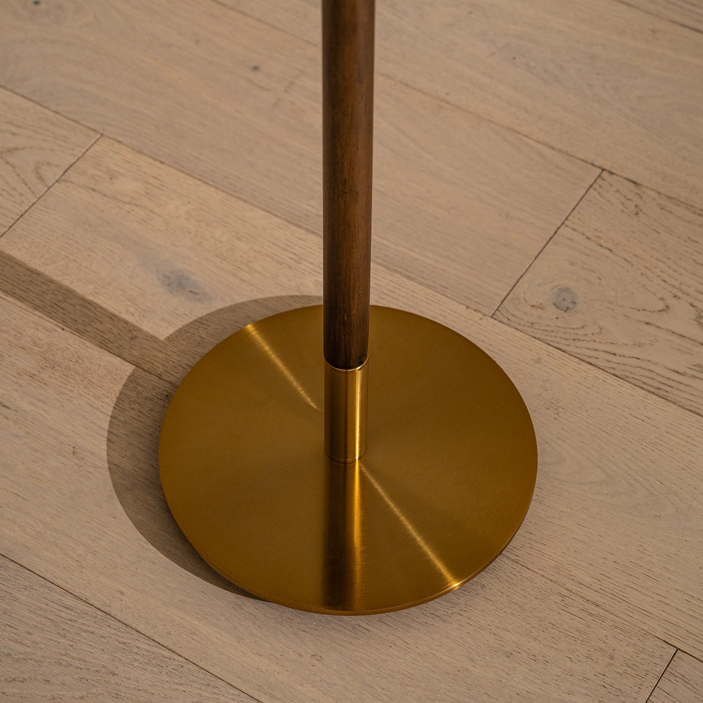 Chester Floor Lamp | 160 high, Walnut & Brass