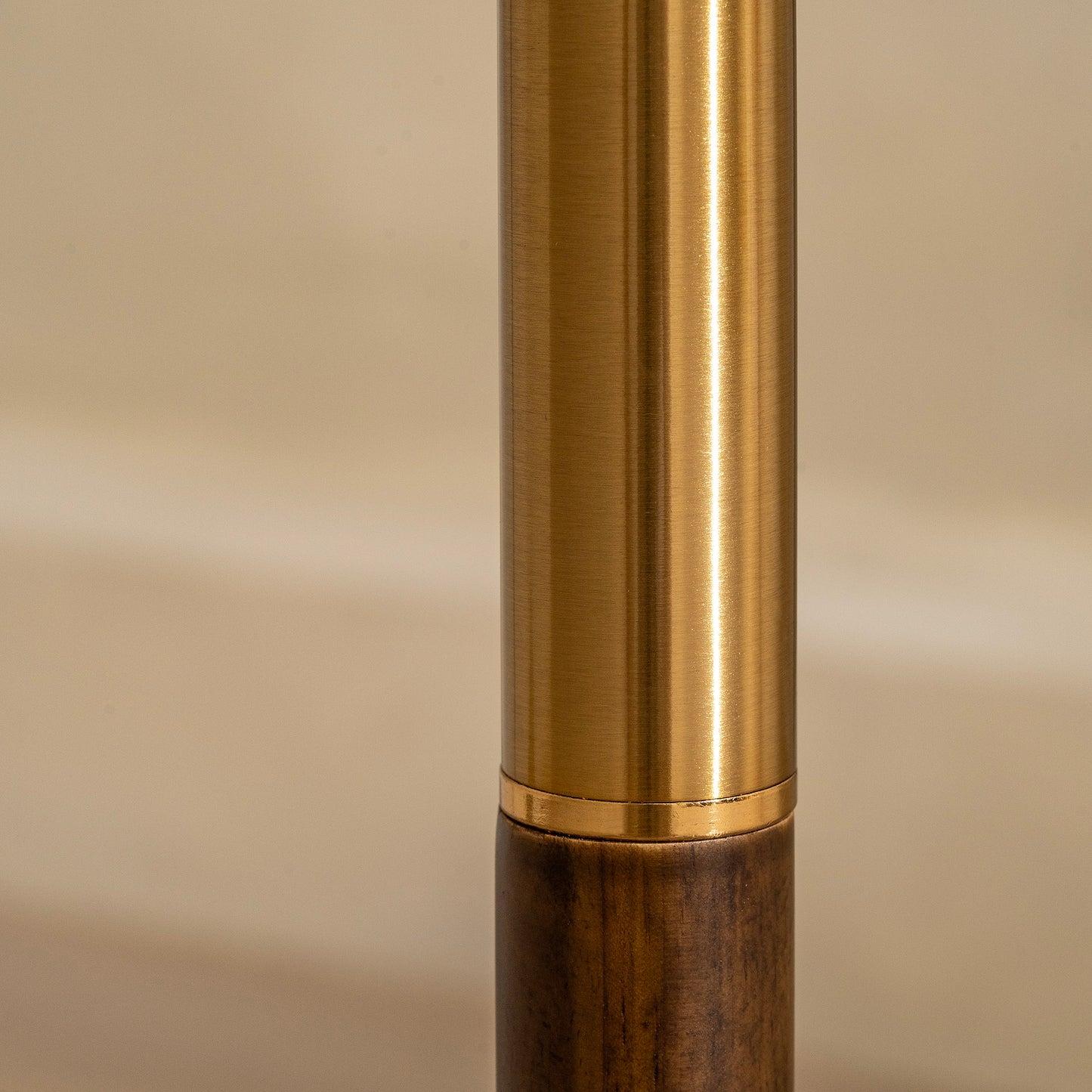 Chester Floor Lamp | 160 high, Walnut & Brass