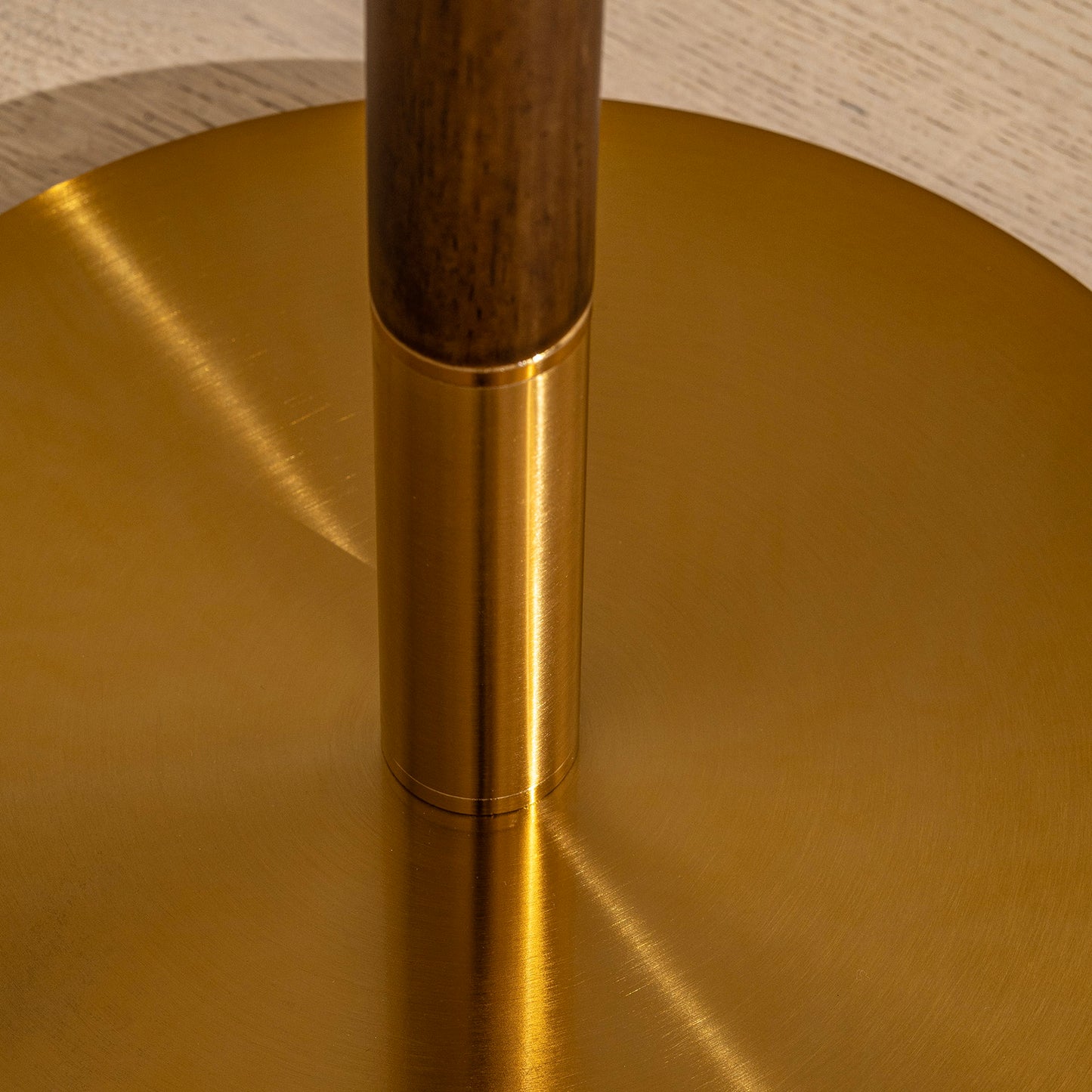 Chester Floor Lamp | 160 high, Walnut & Brass