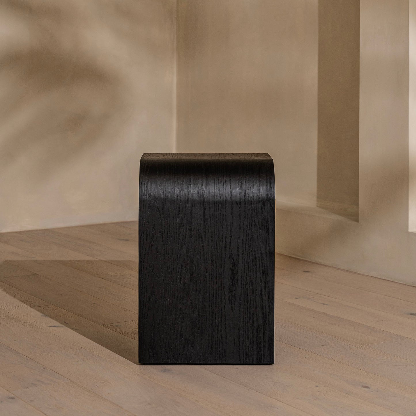 Essex Bedside Table | 450 Wide Black & Oak, 1 Drawer