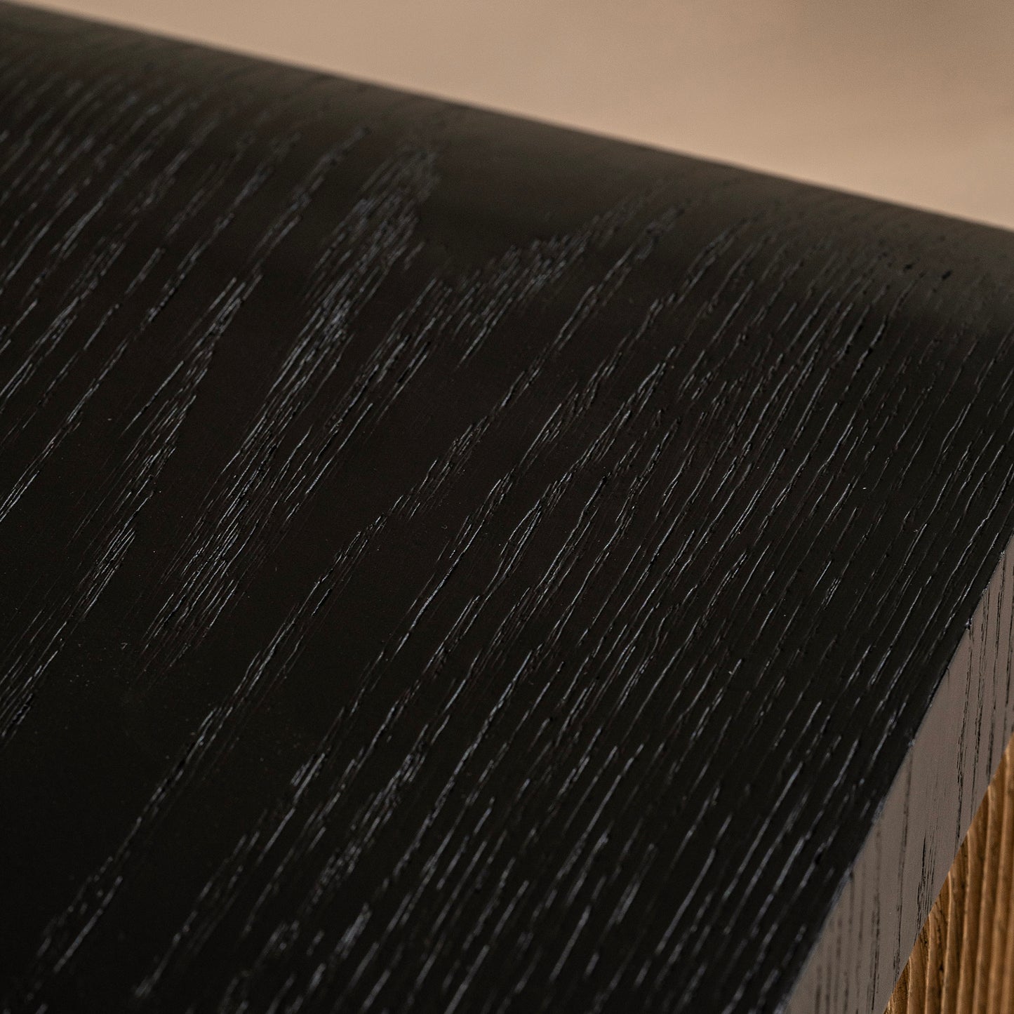 Essex Bedside Table | 450 Wide Black & Oak, 1 Drawer