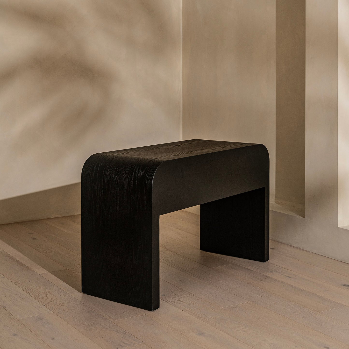 Essex Dressing Table | 1200 Wide Black & Oak, 2 Drawer