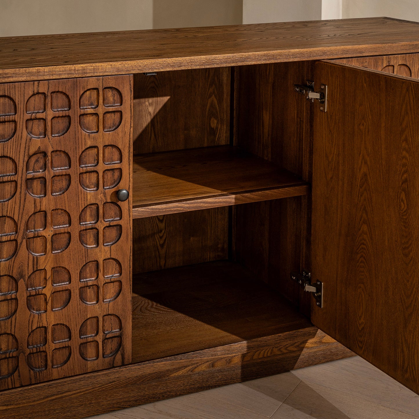 Hargate Sideboard | 1600 Wide Dark Chocolate Oak, 3 Door