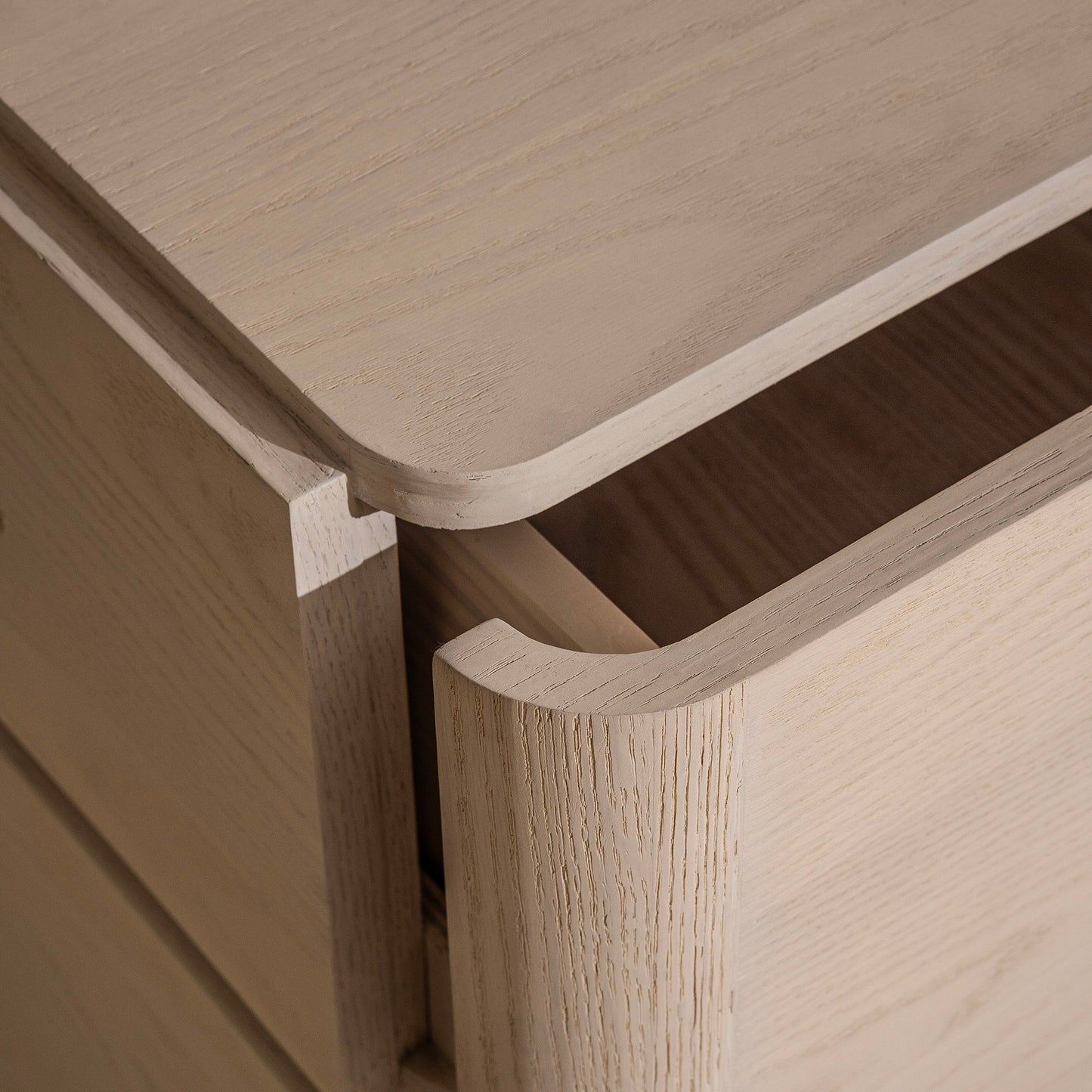 Vassall Bedside Table | 650 Wide White Wash, 2 Drawer