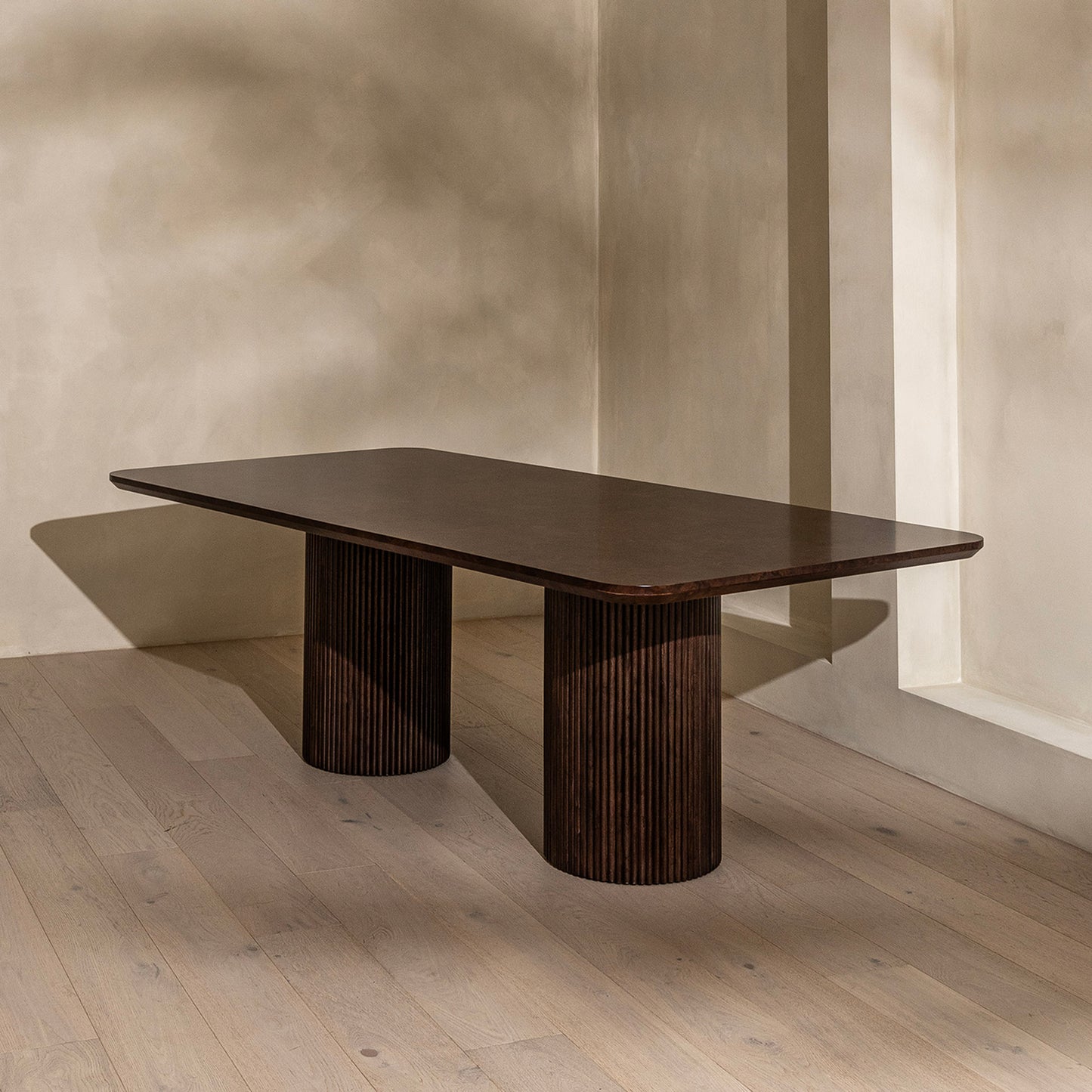 Abingdon Dining Table | 220 Long | Dark Chocolate Burl