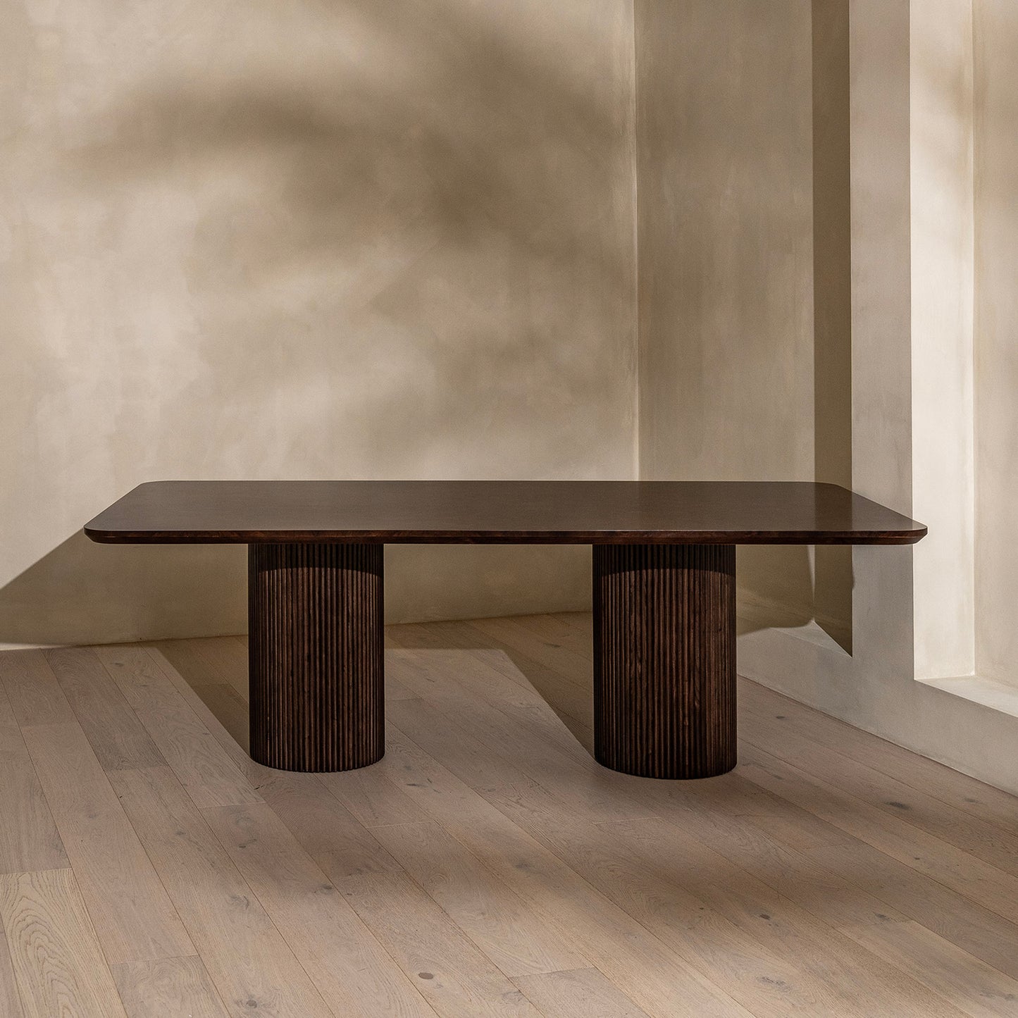 Abingdon Dining Table | 220 Long | Dark Chocolate Burl