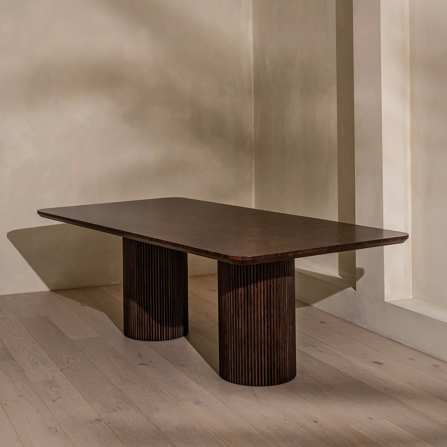 Abingdon Dining Table | 220 Long | Dark Chocolate Burl