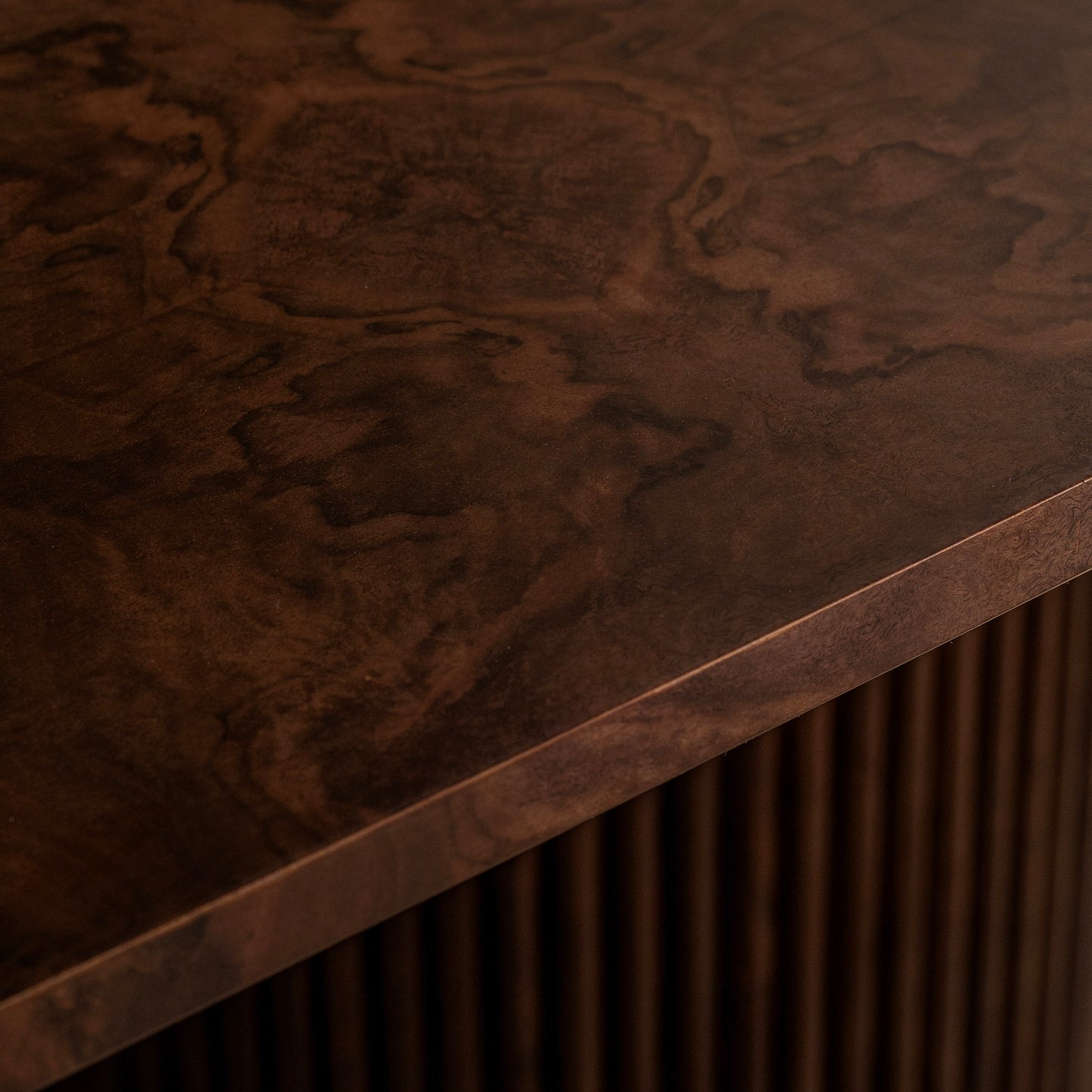 Abingdon Dining Table | 220 Long | Dark Chocolate Burl