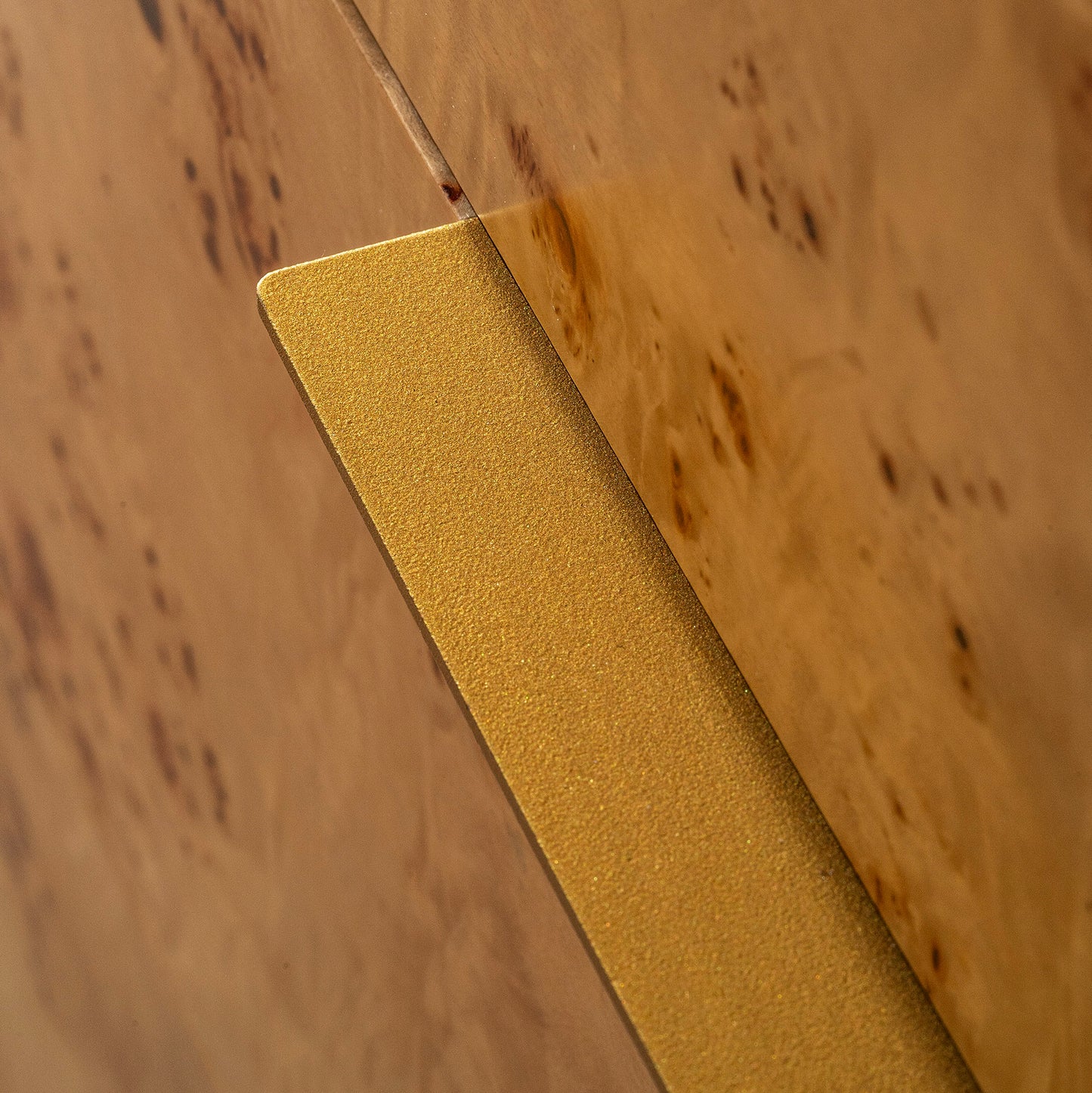 Thornhill Chest Of Drawers  | 1000 Wide Burl & Brass, 3 Drawer