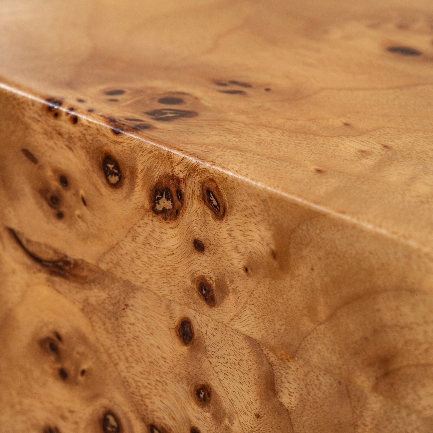 Thornhill Chest Of Drawers  | 1000 Wide Burl & Brass, 3 Drawer