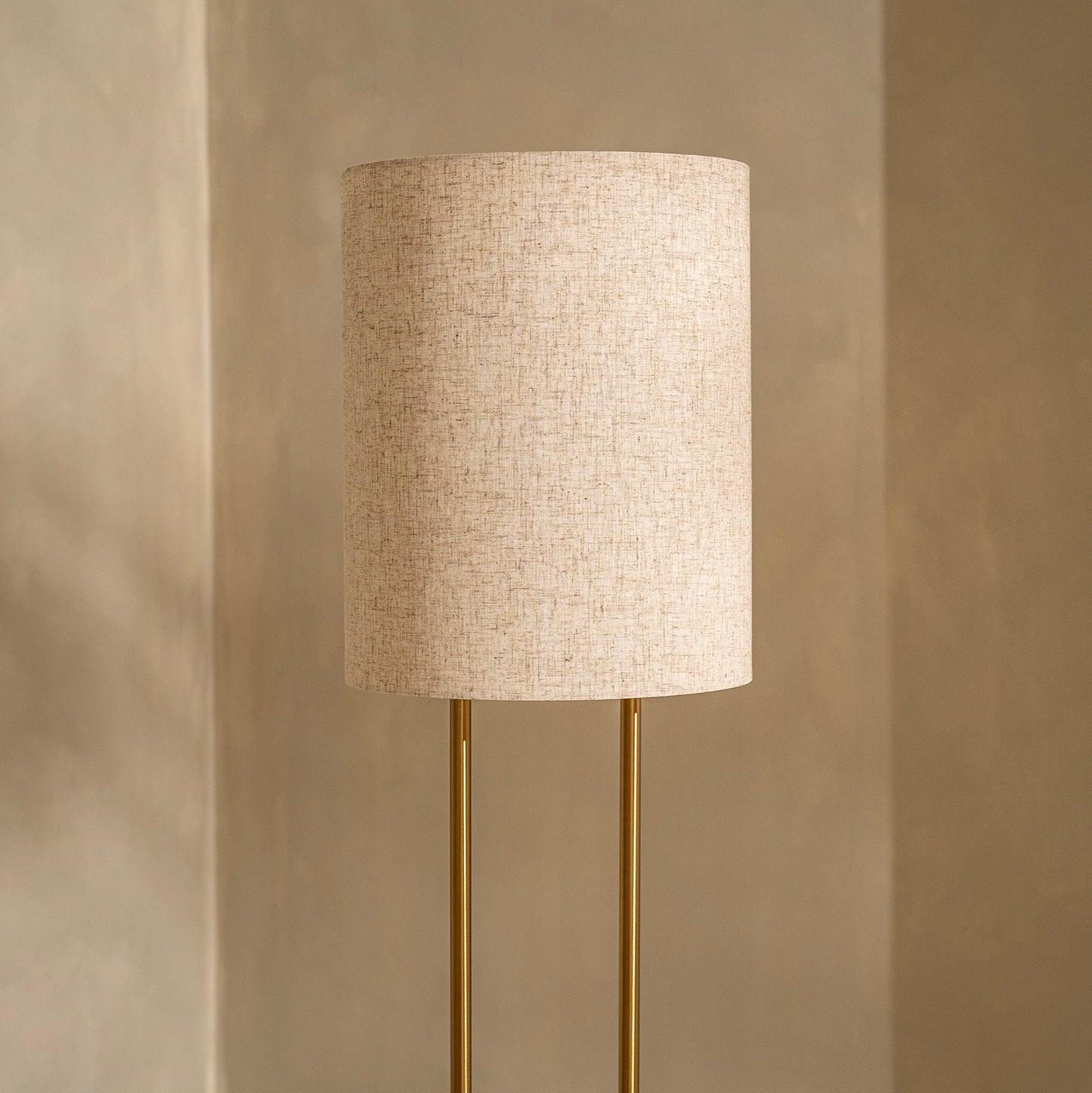 Bromley Floor Lamp | 155 High, Brown Marble & Brass