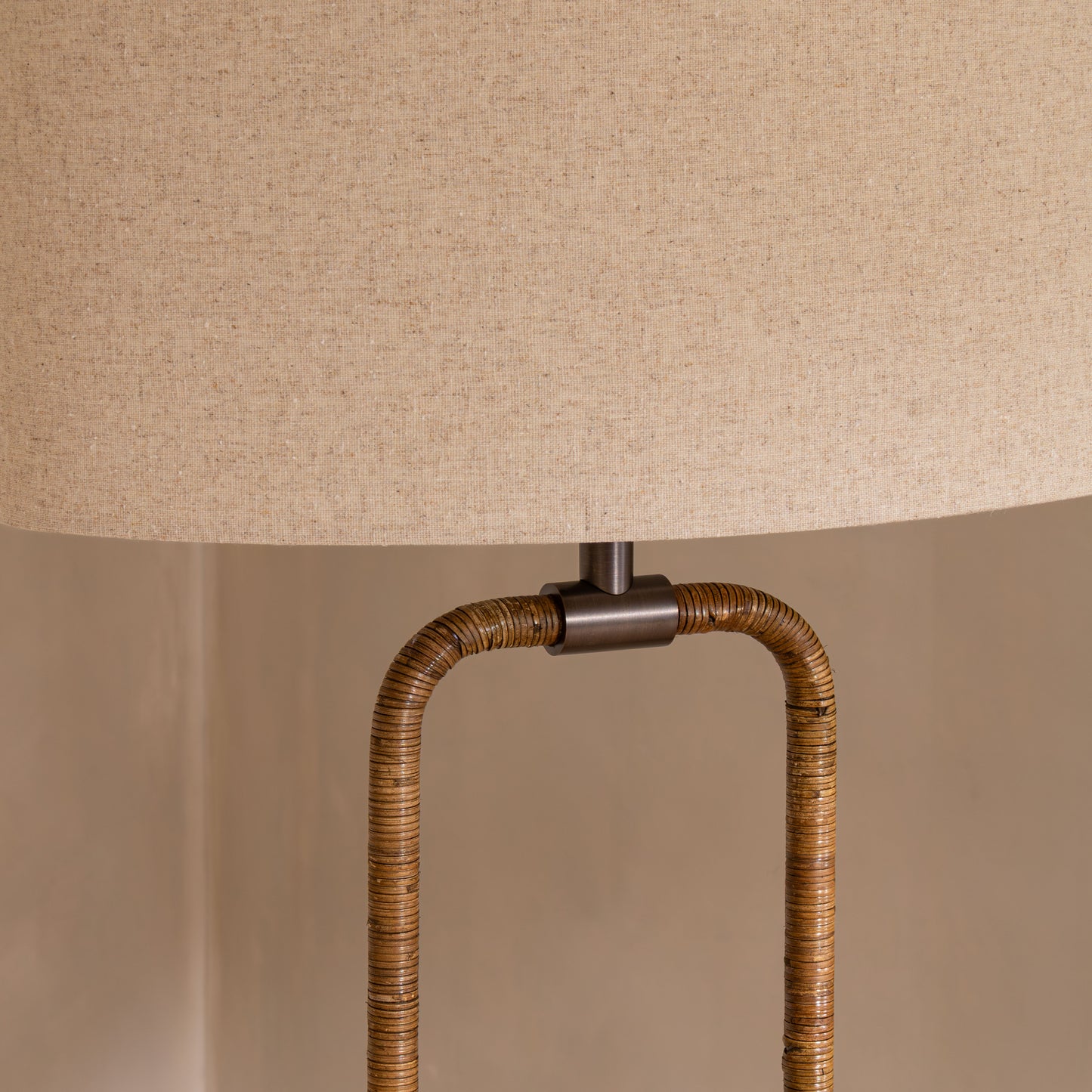 Newbie Floor Lamp | 158 High, Bronze & Whicker Weave