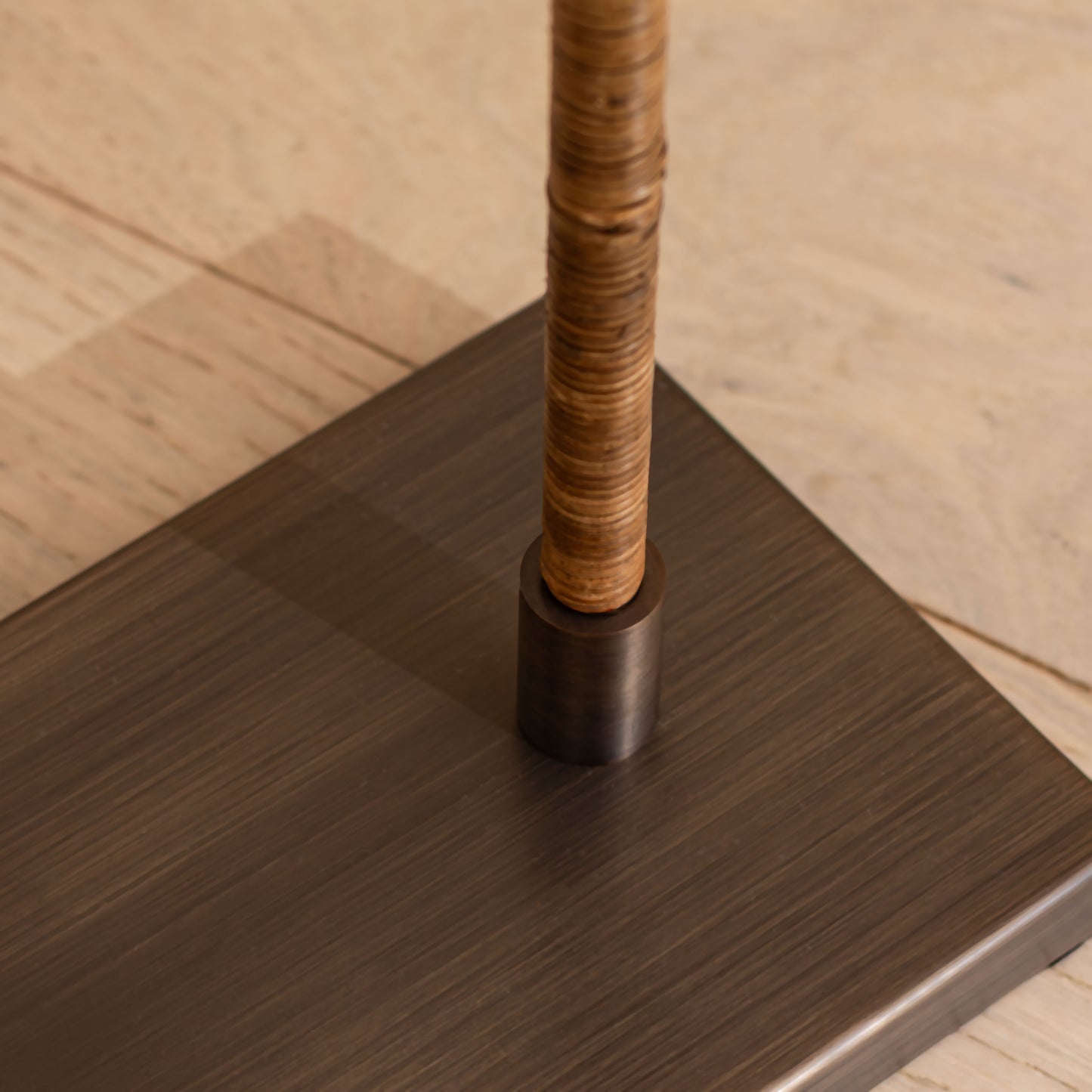 Newbie Floor Lamp | 158 High, Bronze & Whicker Weave