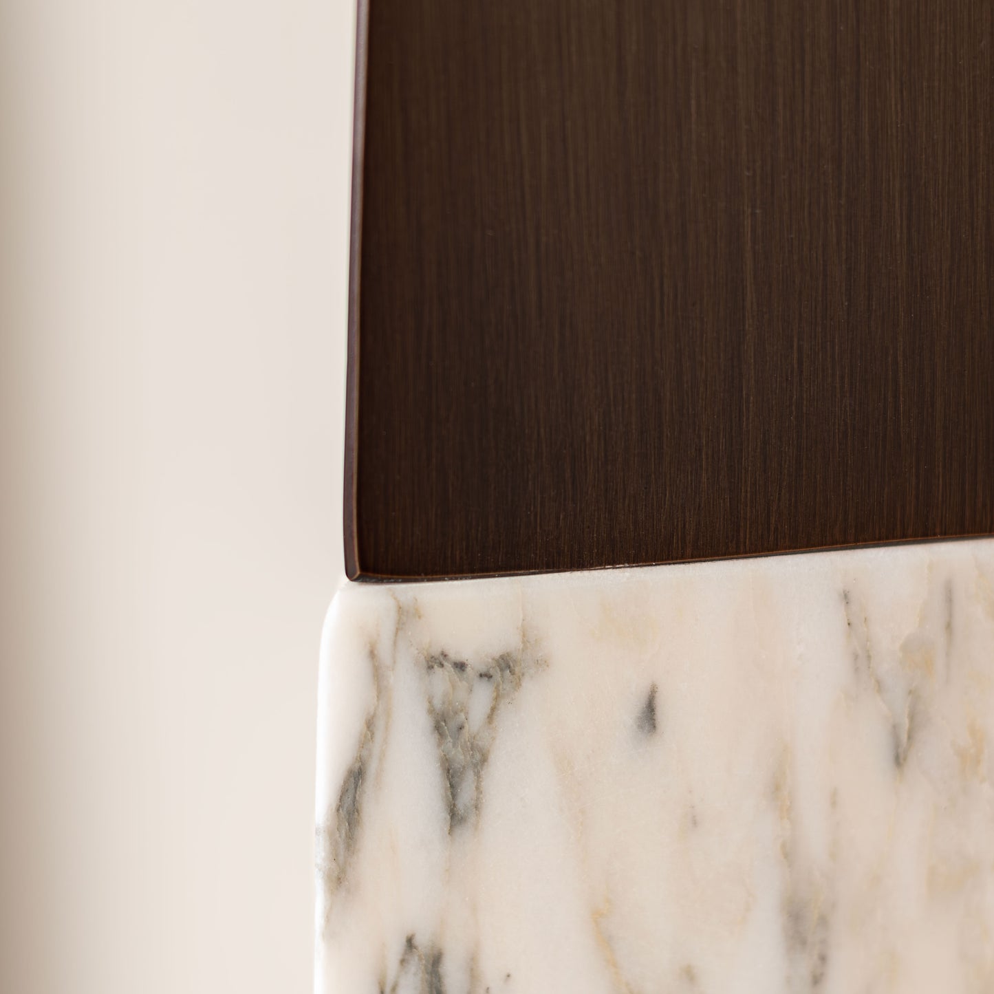 Perona Table Lamp | 91 High, Bronze & Calacatta Marble Base