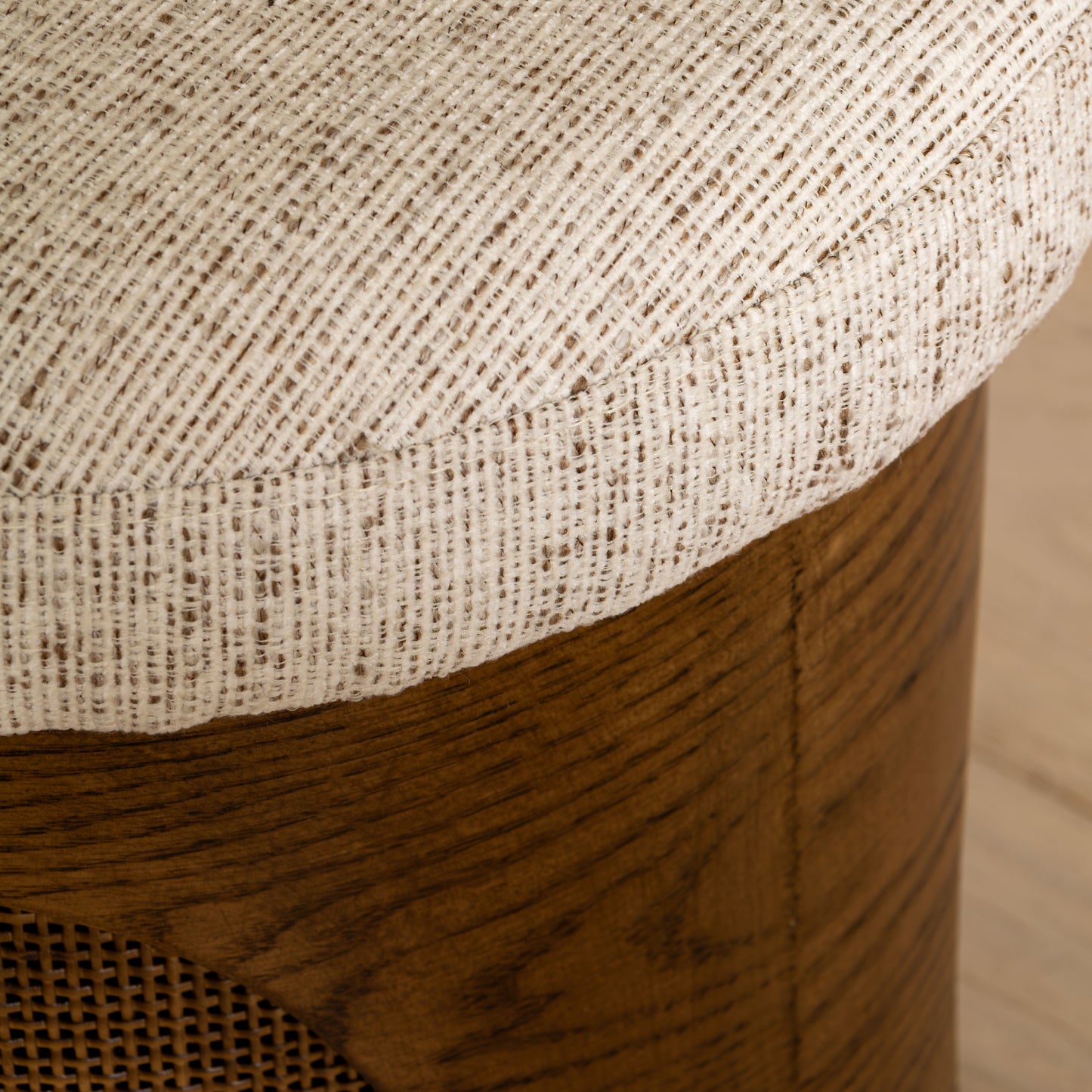Quinby Stool | 40 Wide | Walnut Weaved