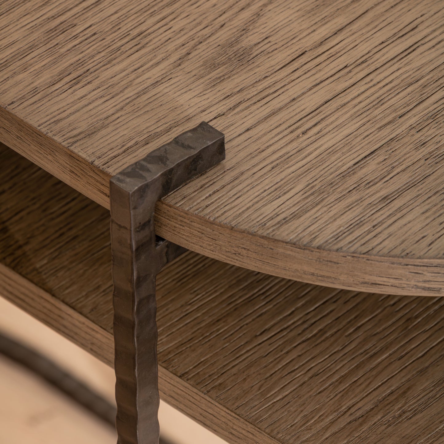 Revera Nesting Side Tables | Aged Oak & Iron