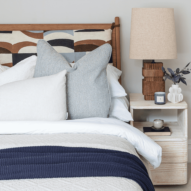 California Bedside Table | 400 Wide Recycled White Pine, 2 Drawer