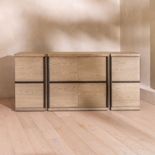 Springer Sideboard | 200 Wide' Washer Oak & Black