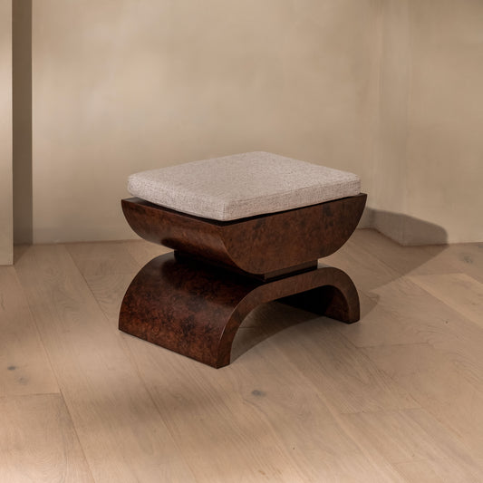 Brussels Stool | Dark Burl
