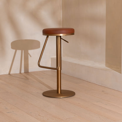 Baker Bar Stool | Matt Brass Finish