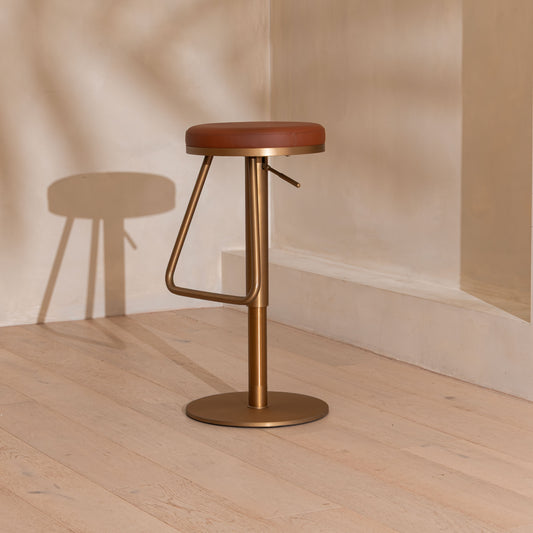 Baker Bar Stool | Matt Brass Finish
