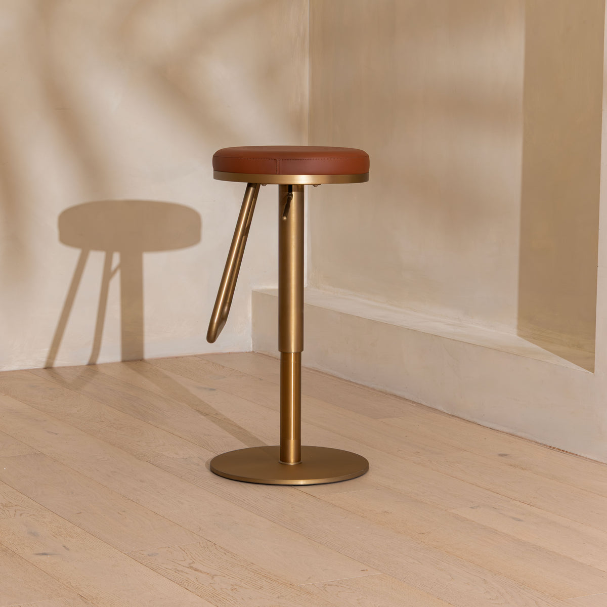 Baker Bar Stool | Matt Brass Finish