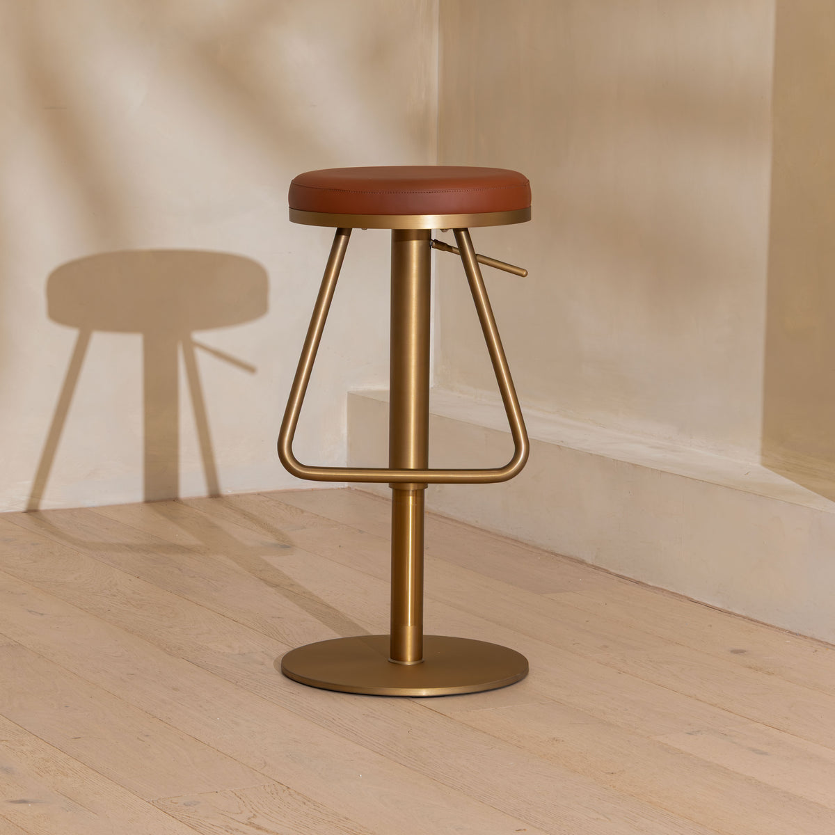 Baker Bar Stool | Matt Brass Finish
