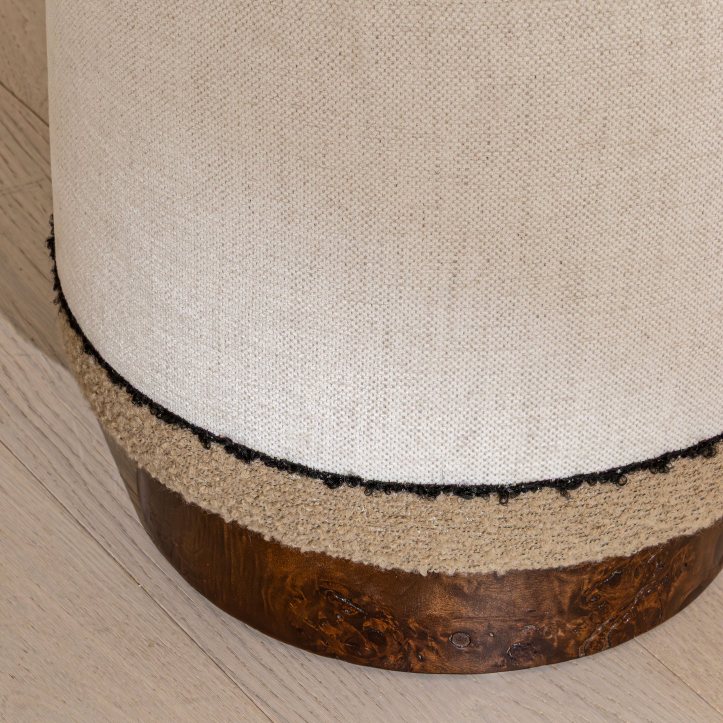 Abingdon Tailored Burl Ottoman | Élitis Ambienti Levante