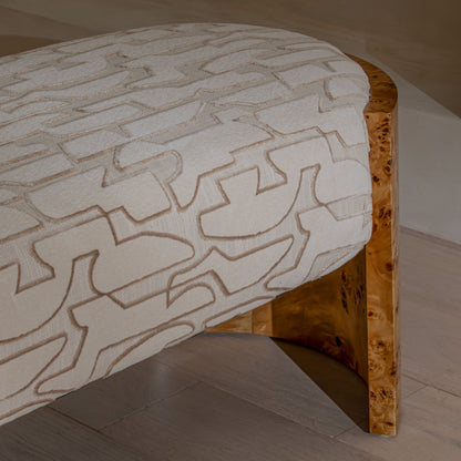 Bently Tailored Burl Bench | 180cm Wide, Villa Nova Serac Bone