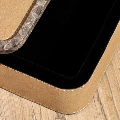 Clarris Storage Box | Marble & Suede