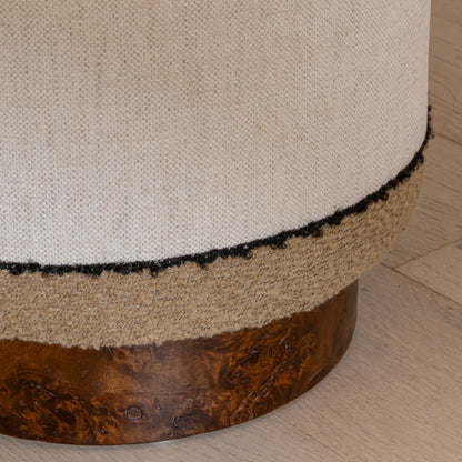 Abingdon Tailored Burl Ottoman | Élitis Ambienti Levante