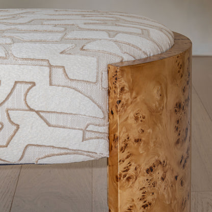 Bently Tailored Burl Bench | 180cm Wide, Villa Nova Serac Bone