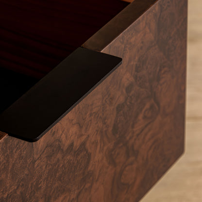 Abingdon Desk | 165cm Wide, Dark Burl, 9 Drawer