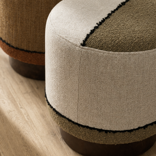 Abingdon Tailored Burl Ottoman | Élitis Ambienti Levante