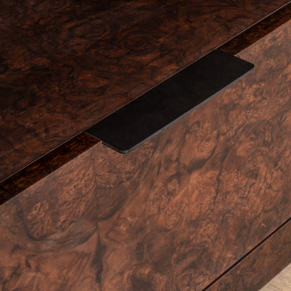 Abingdon Bedside Table | 650 Wide, Dark Burl, 1 Drawer